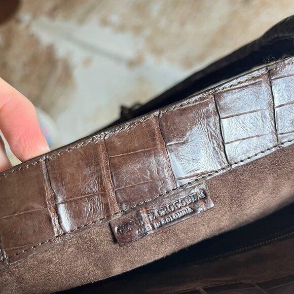 Nancy Gonzlez Brown Crocodile leather handbag tote cabas - Picture 9 of 14